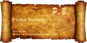 Pinka Botond névjegykártya